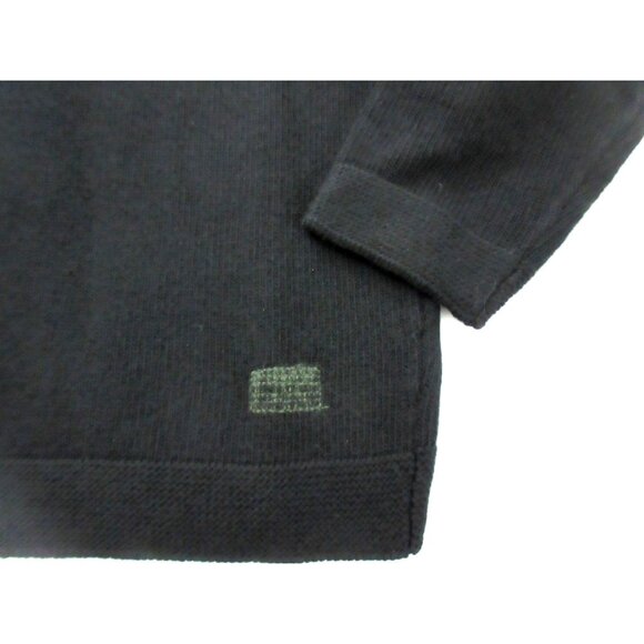 OOBE Brand Men's Heron V Neck Virgin Wool Sweater Classic Black Cozy NWT - Picture 5 of 7